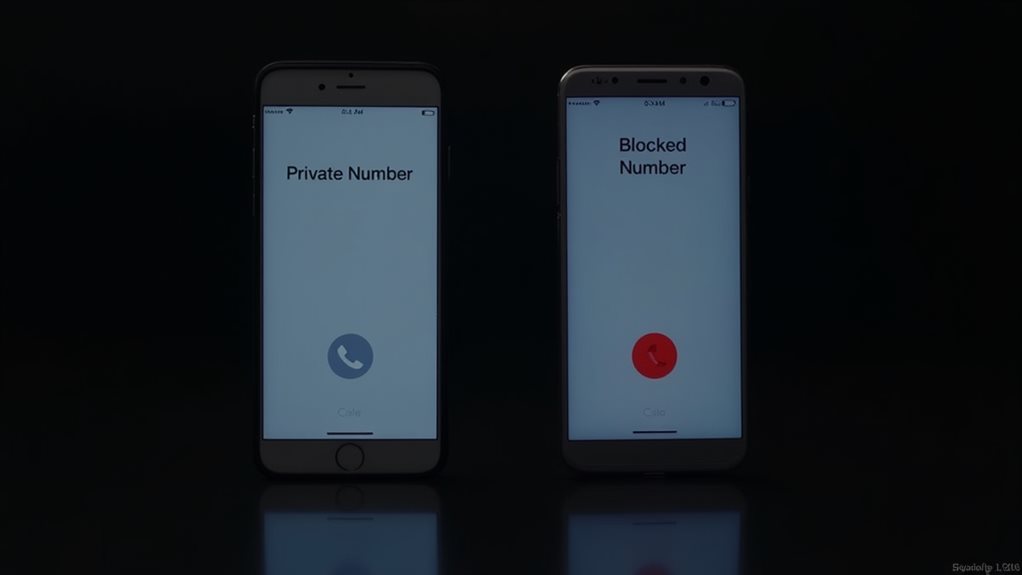 private versus blocked calls