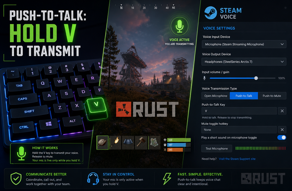 Detailed () instructional infographic-style image showing a PC gaming keyboard with the V key prominently highlighted in