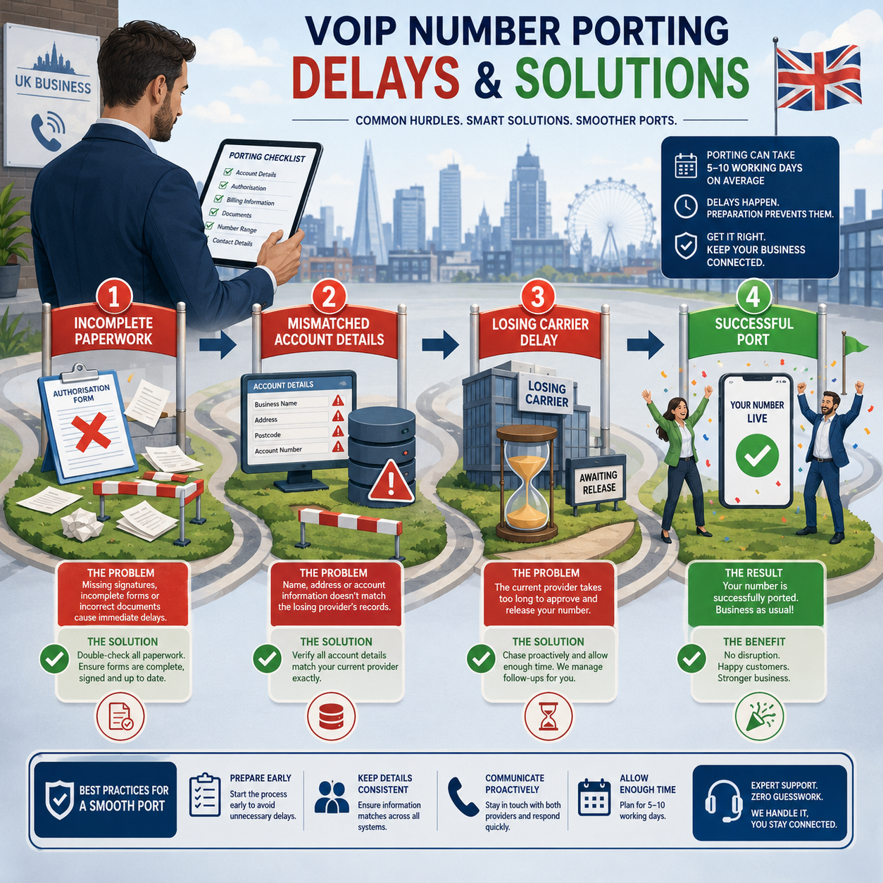 Common Delays in UK VoIP Number Porting Time